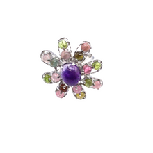 Cargar imagen en el visor de la galería, Pink Tourmaline,Tanzanite Ring