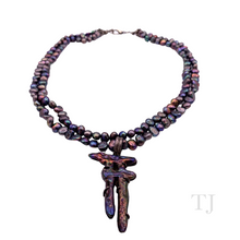 Load image into Gallery viewer, Freshwater Black Pearl Necklace with Pendant