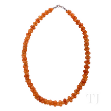 Load image into Gallery viewer, carnelian smooth cluster necklace with lobster clasp