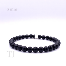 Загрузить изображение в средство просмотра галереи, Black onyx 6 mm bead bracelet with elastic string