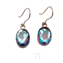 Load image into Gallery viewer, Mystic Topaz Oval Faceted Earrings in Sterling Silver