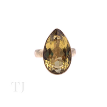 Load image into Gallery viewer, Citrine Tear Drop Cut Ring in Sterling Silver