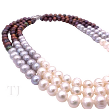 Load image into Gallery viewer, Multi Colored Freshwater Pearl Layered Necklace