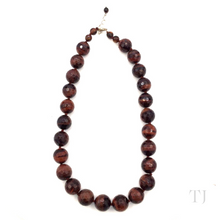 Load image into Gallery viewer, Red Tiger's Eye Bead Necklace in Sterling Silver