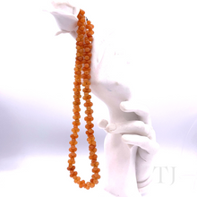Load image into Gallery viewer, carnelian smooth cluster necklace with lobster clasp on a doll's hand
