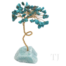 将图片加载到图库查看器,Blue Turquoise Gemstone Small Tree with Base
