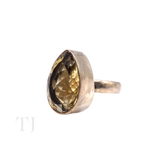 Load image into Gallery viewer, Citrine Tear Drop Cut Ring in Sterling Silver