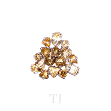 Load image into Gallery viewer, Citrine Triangular Ring in Sterling Silver