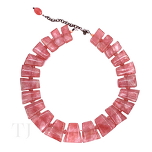 Load image into Gallery viewer, cherry quartz flat stick necklace with extension