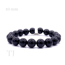 Загрузить изображение в средство просмотра галереи, Black onyx 10 mm bead bracelet with elastic string