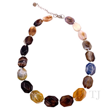 Cargar imagen en el visor de la galería, Multi Agate Kinds Faceted Flat Necklace