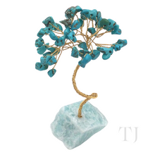 将图片加载到图库查看器,Blue Turquoise Gemstone Small Tree with Base