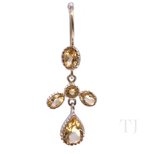 Load image into Gallery viewer, Citrine Hanging Earrings in Sterling Silver