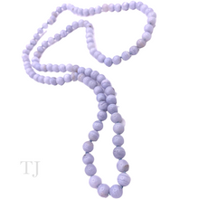 Load image into Gallery viewer, Blue Lace Agate bead long necklace