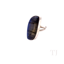 Load image into Gallery viewer, Labradorite Stone Ring in Sterling Silver