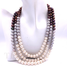 Load image into Gallery viewer, Multi Colored Freshwater Pearl Layered Necklace