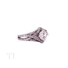 Load image into Gallery viewer, Diamonique Ring Twisted Layers in Sterling Silver