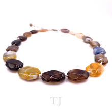 Cargar imagen en el visor de la galería, Multi Agate Kinds Faceted Flat Necklace
