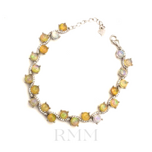 Cargar imagen en el visor de la galería, Opal with Diamonique Bracelet in Sterling Silver