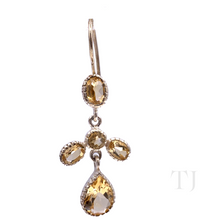 Load image into Gallery viewer, Citrine Hanging Earrings in Sterling Silver