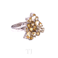 Load image into Gallery viewer, Citrine Triangular Ring in Sterling Silver
