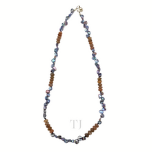 Load image into Gallery viewer, Multi-colored Pearl with Gemstone Necklace