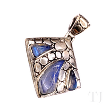 Load image into Gallery viewer, Moonstone Pendant in Rhombus Sterling Silver Frame