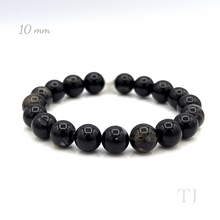 Load image into Gallery viewer, Black Tourmaline bead bracelet, 10 mm bead size