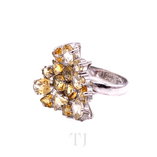 Load image into Gallery viewer, Citrine Triangular Ring in Sterling Silver