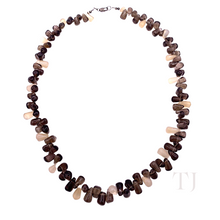 Load image into Gallery viewer, Smoky Quartz Chip Necklace in Sterling Silver