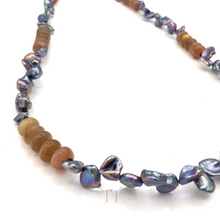 Load image into Gallery viewer, Multi-colored Pearl with Gemstone Necklace