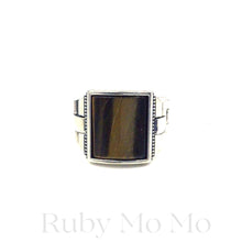 Load image into Gallery viewer, Tiger's Eye Ring in Sterling Silver