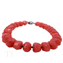 Load image into Gallery viewer, Cherry Quartz faceted stone Necklace with easy clasp