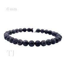 Load image into Gallery viewer, Biotite Mica 6 mm bead sized bracelet with elastic string