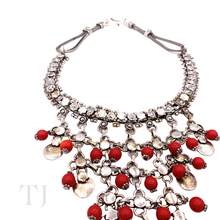 Load image into Gallery viewer, Coral Beads in Sterling Silver Necklace
