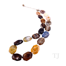 Cargar imagen en el visor de la galería, Multi Agate Kinds Faceted Flat Necklace