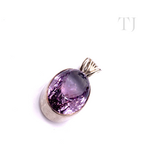 Load image into Gallery viewer, Amethyst Oval Cut Pendant in Sterling Silver