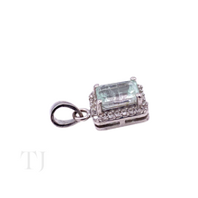 Load image into Gallery viewer, Tourmaline Square Cut Pendant in Sterling Silver