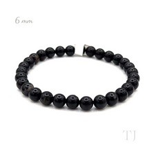 Load image into Gallery viewer, Black Tourmaline bead bracelet, 6 mm bead size