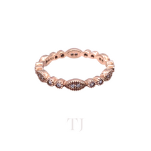 Cargar imagen en el visor de la galería, Diamonique Ring in Sterling Silver (Rose Gold)