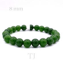 将图片加载到图库查看器,Green Jade bead bracelet, 8 mm bead size