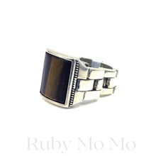 Load image into Gallery viewer, Tiger's Eye Ring in Sterling Silver