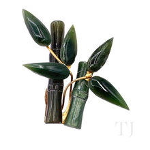 Load image into Gallery viewer, Burmese Jade Bamboo Pin