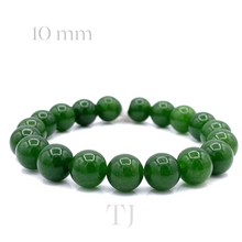 将图片加载到图库查看器,Green Jade bead bracelet, 10 mm bead size