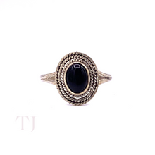 Load image into Gallery viewer, Black Onyx Oval Ring in Sterling Silver