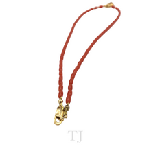Cargar imagen en el visor de la galería, Italian Salmon Coral Necklace with 14k Gold Heart Pendant