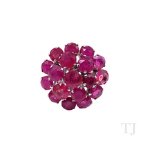 Load image into Gallery viewer, Ruby Layered Round Ring in Sterling Silver