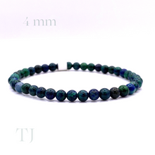 将图片加载到图库查看器,Chrysocolla Bead bracelet with elastic string 4 mm