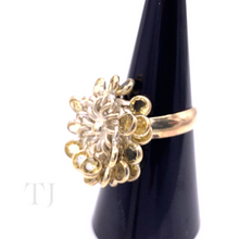 Cargar imagen en el visor de la galería, Citrine circle cut stones in a sterling silver ring