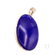 Cargar imagen en el visor de la galería, Lapis Lazuli Oval Shape Pendant in Sterling Silver